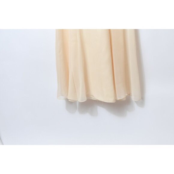 Watters Ivory Bridal Wedding Dress Gown Full Length Sleeveless Silk Sz 10 READ - Picture 4 of 15